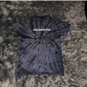 Spencer’s Women’s tie-dye Antisocial T-Shirt Size Small